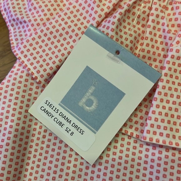 Bella Bliss Diana dress candy cube size 8 NWT pink and cream - Picture 4 of 7